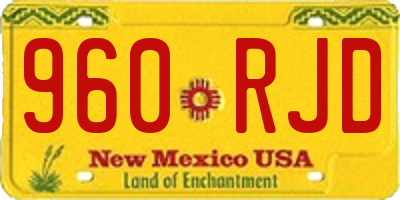 NM license plate 960RJD