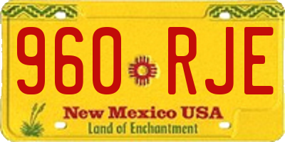 NM license plate 960RJE
