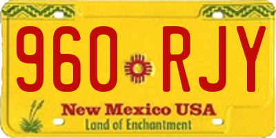 NM license plate 960RJY