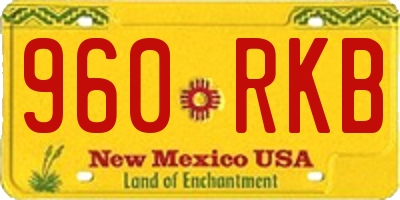 NM license plate 960RKB