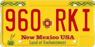 NM license plate 960RKI