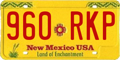 NM license plate 960RKP