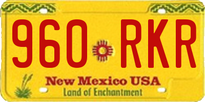 NM license plate 960RKR