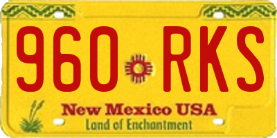 NM license plate 960RKS