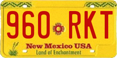 NM license plate 960RKT