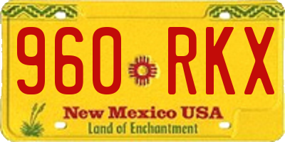 NM license plate 960RKX