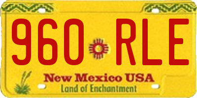 NM license plate 960RLE