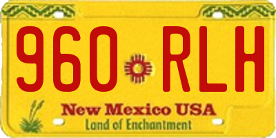 NM license plate 960RLH