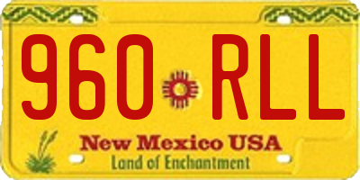 NM license plate 960RLL