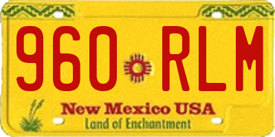 NM license plate 960RLM