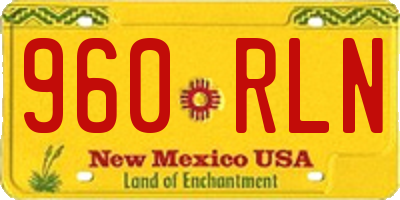 NM license plate 960RLN