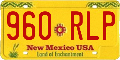NM license plate 960RLP