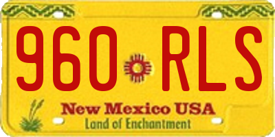 NM license plate 960RLS