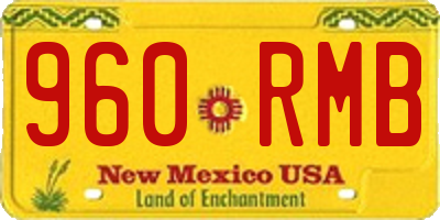 NM license plate 960RMB