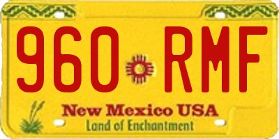 NM license plate 960RMF