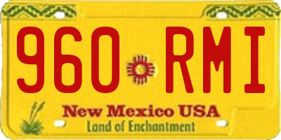 NM license plate 960RMI