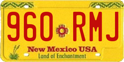 NM license plate 960RMJ