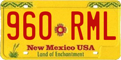 NM license plate 960RML
