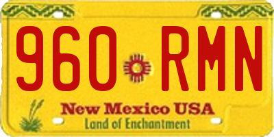 NM license plate 960RMN