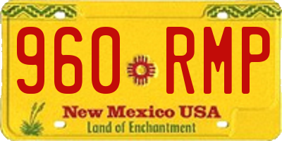NM license plate 960RMP