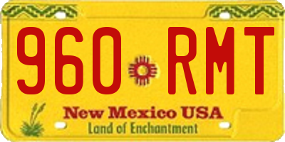 NM license plate 960RMT