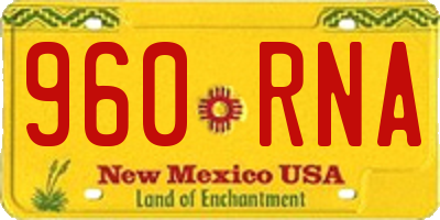 NM license plate 960RNA