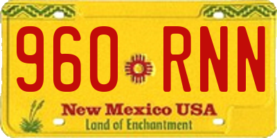 NM license plate 960RNN