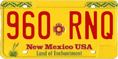 NM license plate 960RNQ