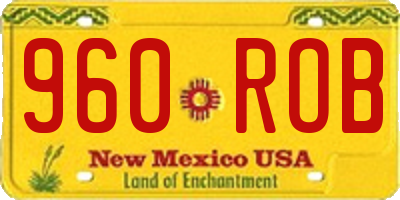 NM license plate 960ROB