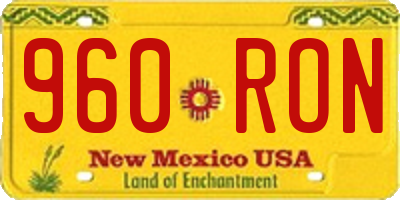 NM license plate 960RON