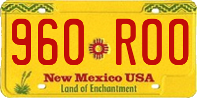 NM license plate 960ROO
