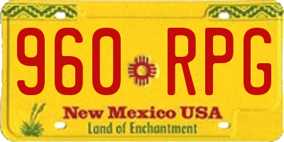 NM license plate 960RPG