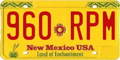 NM license plate 960RPM