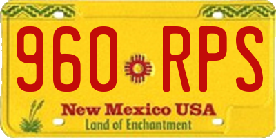 NM license plate 960RPS