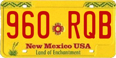 NM license plate 960RQB