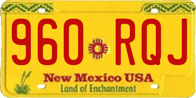 NM license plate 960RQJ