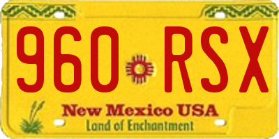 NM license plate 960RSX