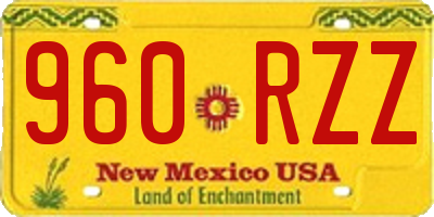 NM license plate 960RZZ