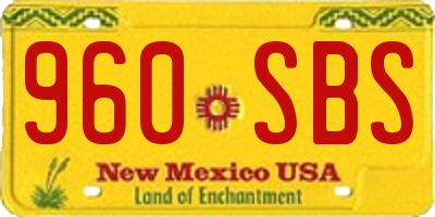 NM license plate 960SBS