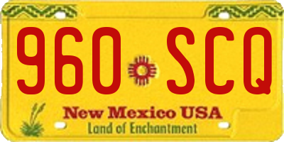 NM license plate 960SCQ