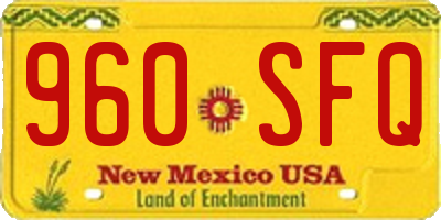 NM license plate 960SFQ