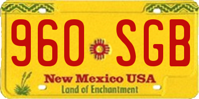 NM license plate 960SGB