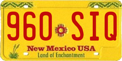 NM license plate 960SIQ