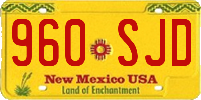 NM license plate 960SJD