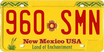 NM license plate 960SMN