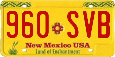 NM license plate 960SVB
