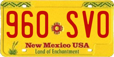 NM license plate 960SVO