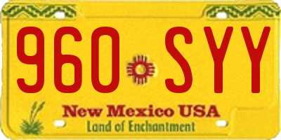 NM license plate 960SYY