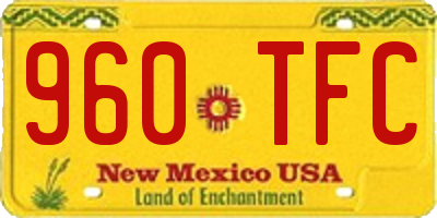 NM license plate 960TFC