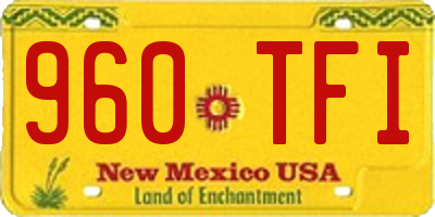 NM license plate 960TFI
